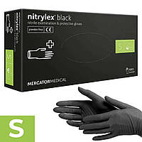 Перчатки нитриловые черные NITRYLEX S 100 шт