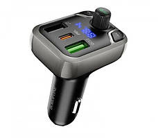 FM Модулятор BOROFONE BC38 Flash Energy PD20W+QC3.0 2USB Black