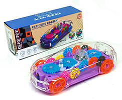 Машина іграшкова прозора з шестірнями, музична, світло, в кор. 18*7*6 см (192 шт.)