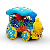 Паровоз іграшковий 
прозорий з шестірнями, музичний, світло, в кор. 17*13*9 см (72 шт.)