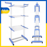 ST Напольная сушилка для белья Garment Rack With Wheels 3 яруса TW116