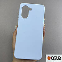 Чехол для Oppo A17 однотонный силиконовый чехол на телефон оппо а17 нежно-голубой pln