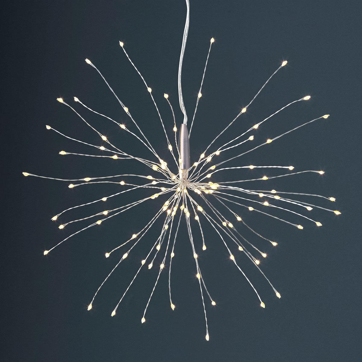 ST Новогодняя гирлянда фейерверк RD-268 110LED 35см, светодиодная гирлянда цвет лампочек - Белый - фото 9 - id-p1746507782