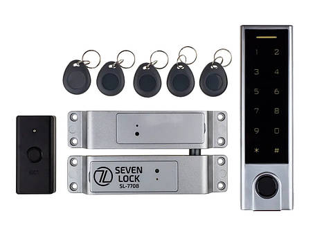 Бездротовий біометричний комплект контролю доступу SEVEN LOCK SL-7708F, фото 2