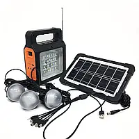 Ліхтар портативний ручний LM-3609 (сонячна панель, 3 LED-лампи, USB-зарядка)