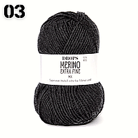 Пряжа Drops Merino Extra Fine 03 Графит