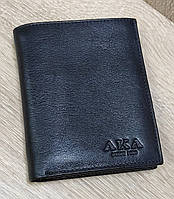 Кожаный бумажник черный компактный 10*8*2 (Турция)