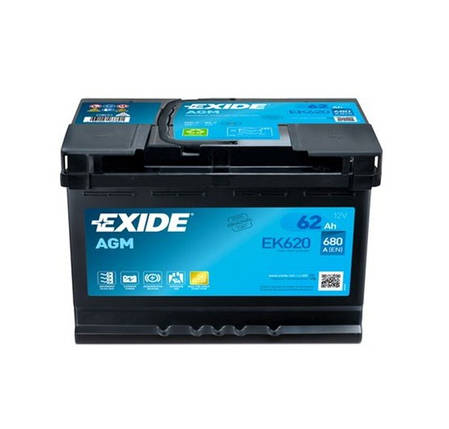 Exide AGM 62 Ah 680 En (0) EK620, фото 2