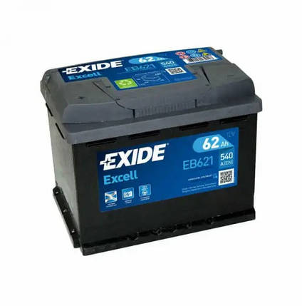 X Exide Excell 62 Ah 540 En (1) X EB621, фото 2