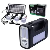 Ліхтар портативний ручний BL-80172 (сонячна панель, 3 led-лампи, usb заряджання