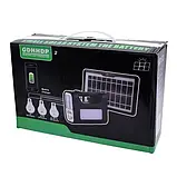 Ліхтар портативний ручний BL-80172 (сонячна панель, 3 led-лампи, usb заряджання, фото 4