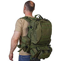 Рюкзак с подсумками военный тактический 50-60L, Хаки