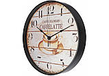 Годинник настінний пластиковий Optima CAFFELATTE, білий, фото 2