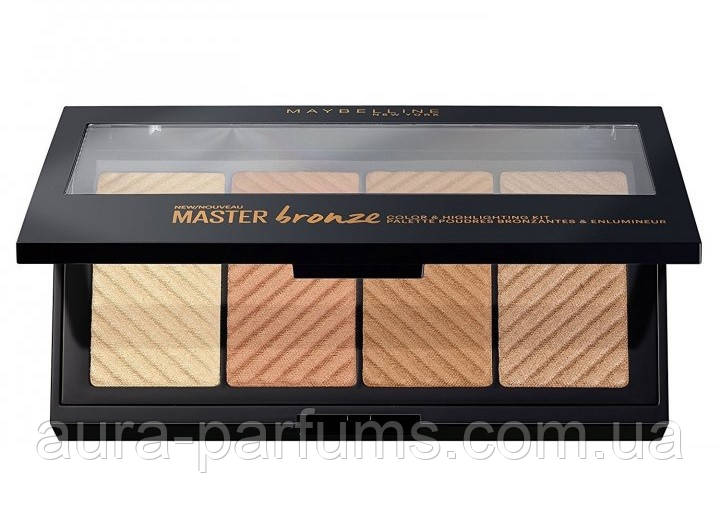 Палітра рум'ян для контурування обличчя Maybelline Master Bronze Color & Highlighting 20