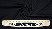 Тканина термотрикотаж із віскозної нитки з начосом колір чорний