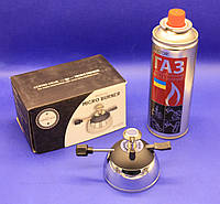 Набор Горелка газовая для турки Rekrow Micro Burner + Балон газовый для заправки 400 ml