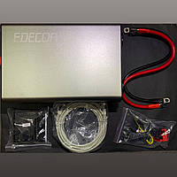 Перетворювач напруги EDECOA 12V 230V 2000W 4000W інвертор LCD