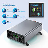 Перетворювач напруги EDECOA 12V 230V 2000W 4000W інвертор LCD, фото 9