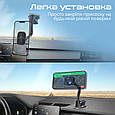 Магнітний автотримач для телефону Promate MagMount-L Black (magmount-l.black), фото 4