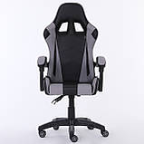 Компютерне крісло EXT ONE ЧОРНО-СІРЕ Геймерське крісло Офісне крісло спортивне Крісло ігрове до 120кг Польша, фото 3