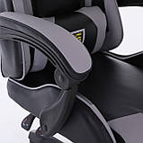 Компютерне крісло EXT ONE ЧОРНО-СІРЕ Геймерське крісло Офісне крісло спортивне Крісло ігрове до 120кг Польша, фото 4