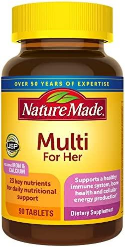 Nature Made multi for her мультивітаміни для жінок, 90 таб на 90 днів