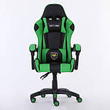 Компютерне крісло EXT ONE ЧОРНО-ЗЕЛЕНЕ Геймерське крісло Офісне крісло спортивне Крісло ігрове до 120кг Польша, фото 6