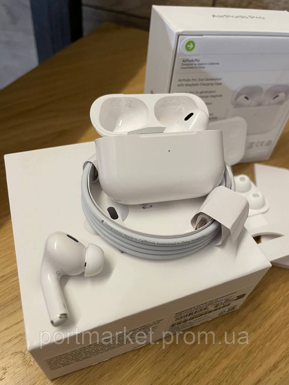 Навушники AirPods Pro 2 FULL.+ активне шумозаглушення iOS 16 без помилки підтримують бездротове заряджання