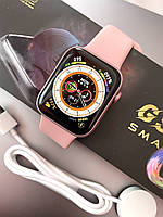 Смарт-часы Smart Watch GS8 Max 8 серии безрамочный дисплей 45мм c беспроводной зарядкой и Украинским языком