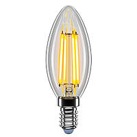 LED лампа філаментна VELMAX V-Filament-C37, 6W, E14, 4100K, 630Lm