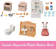 Сільванія фемелі кролик і фурнітура для дому Calico Critters Sylvanian Families Dollhouse Furniture