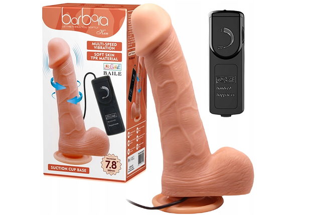 SEX REALISTIC DILDO вібратор з дистанційним керуванням на присосці, фото 1