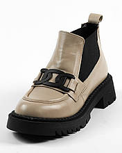 Черевики Челсі короткі Evromoda 681139 38 Візон шкіра 36