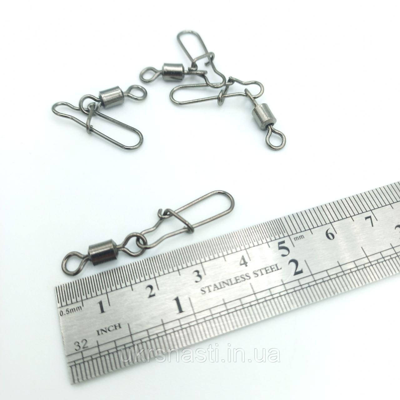 Карабіни з вертлюгом №1 Карабін рибацький (Застібка Американка), фото 1