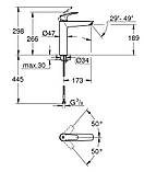 Змішувач на стільницю для раковини XL-розміру Grohe Eurosmart New (23971003), фото 3