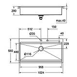 Мийка кухонна Grohe EX Sink K800 (120 cm) (31586SD0), фото 3