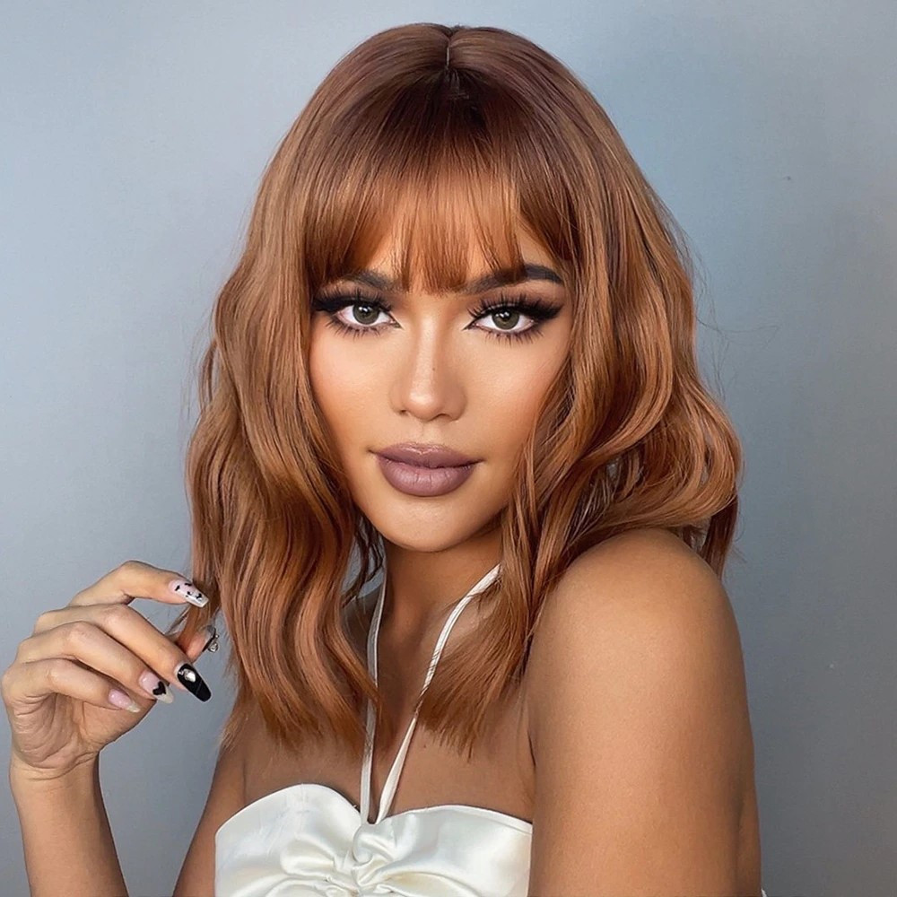 Перука руда з чубчиком хвиляста середньої довжини, фото 1