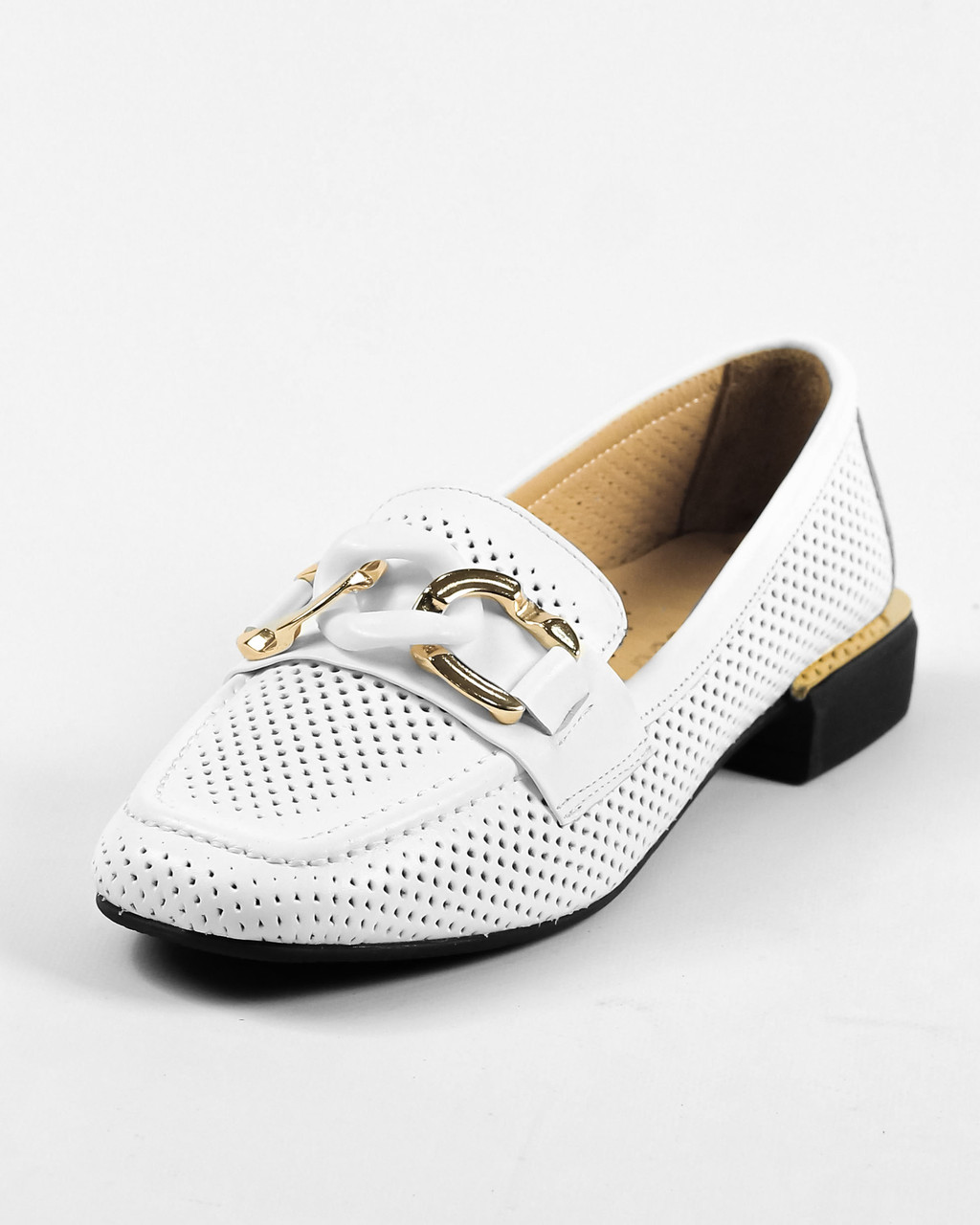 Туфлі перфоровані Evromoda 805241 39 Біла шкіра 36