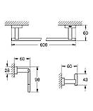 Набір аксесуарів 3 в 1 Grohe Essentials Cube New (40777001), фото 2