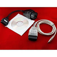 USB cканер для диагностики BMW авто K+DCAN INPA + 20 pin переходник, БМВ автосканер, OBD2, обд 2 прибор DL
