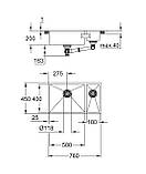 Мийка для кухні з неіржавкої сталі Grohe K700U (31575SD1), фото 5