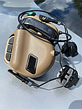 Навушники активні тактичні на каску EARMOR M31H 22dB NRR Койот, фото 5