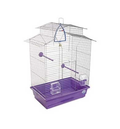 Клітка "ІЗАБЕЛЬ-2" для декоративних птахів "Природа" (Хром/Фіолетова)