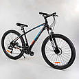 Велосипед спортивний CORSO AirStream 27.5 дюйма 31606, рама алюмінієва 16", обладнання Shimano 21 швидкість, фото 3