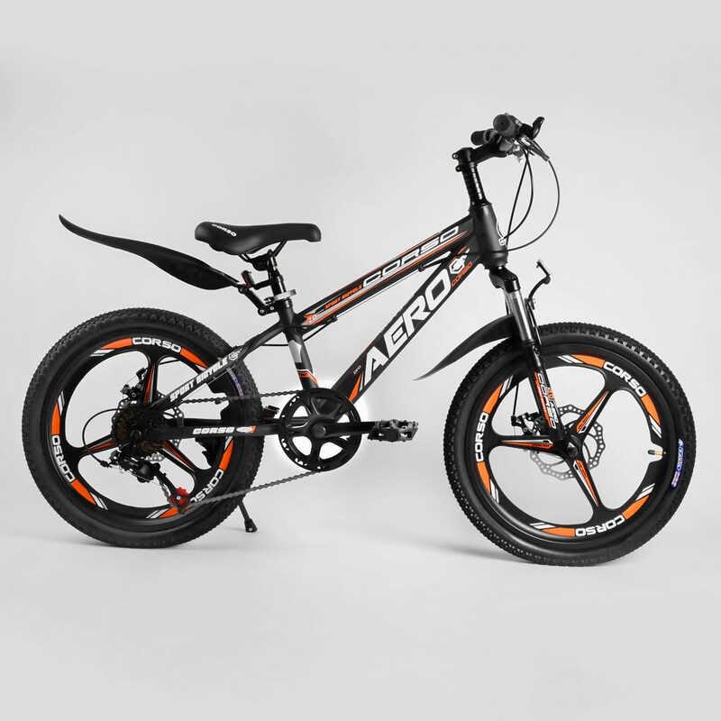 Велосипед спортивний дитячий 20'' CORSO «AERO» 22017 зі сталевою рамою та литим диском, 7 швидкостей, фото 1