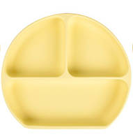 Детская трёх-секционная силиконовая тарелка Y11 Желтый (vol-10043)