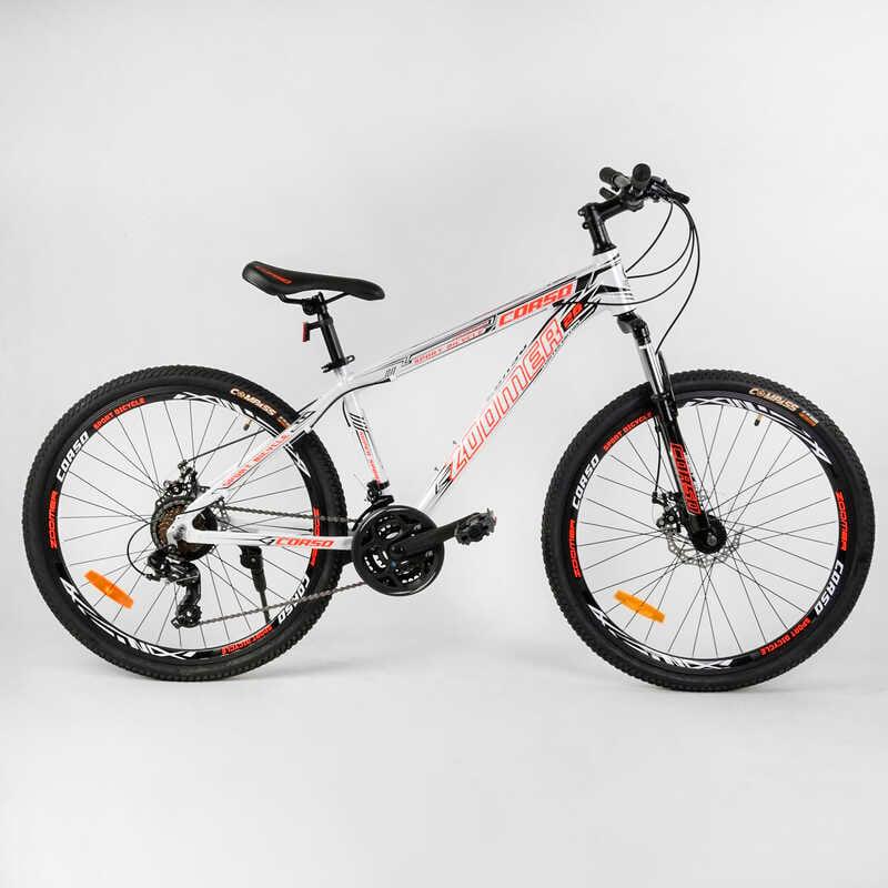 Велосипед спортивний CORSO Zoomer 26" дюймів 40320 з алюмінієвою рамою 15", обладнання Shimano, 21 швидкість