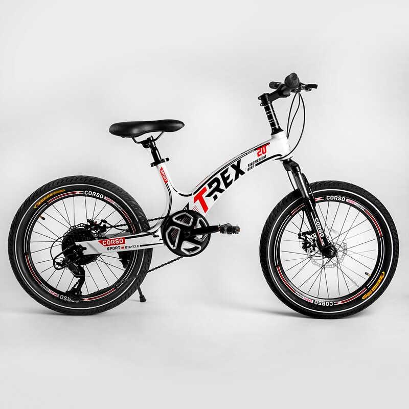 Дитячий спортивний велосипед 20'' CORSO T-REX 64899 з магнієвою рамою, обладнання MicroShift, 7 швидкостей