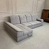Тканинний кутовий розкладний диван, фото 2