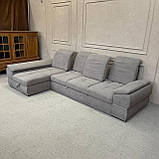 Тканинний кутовий розкладний диван, фото 4